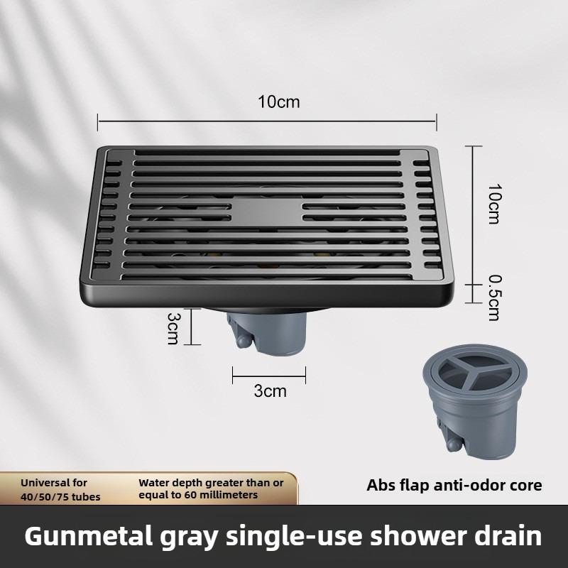 10x10cm Messing Geruchsdicht Quadratischer Bodenablauf Badezimmer Toilette Großer Durchfluss Bodenablauf Badezimmer Hardware Zubehör für Zuhause