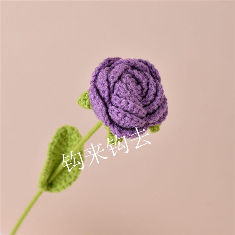 Handmade Knitted Wool Rose - Creative Valentine's Day or Birthday Gift for Girlfriend or Best Friend