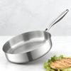 Titanium Alloy Hammered Texture Frying Pan Fast Heating Scratch Resistant Steak Skillet Wear-resistant Uncoated Non-stick Pot