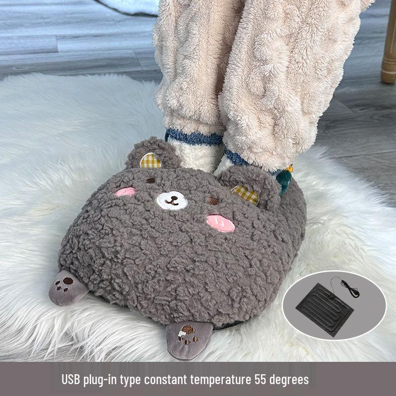 Vinteruppvärmd fotvärmardyna för flickor - Uppladdningsbar varmvattenflaska täcke