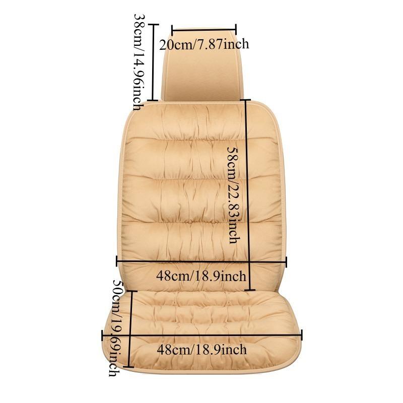 New Car Seat Cushions, Autumn and Winter Universal Plush Anti-slip Seat Cushions, 2 Pieces of Warm Front Seats