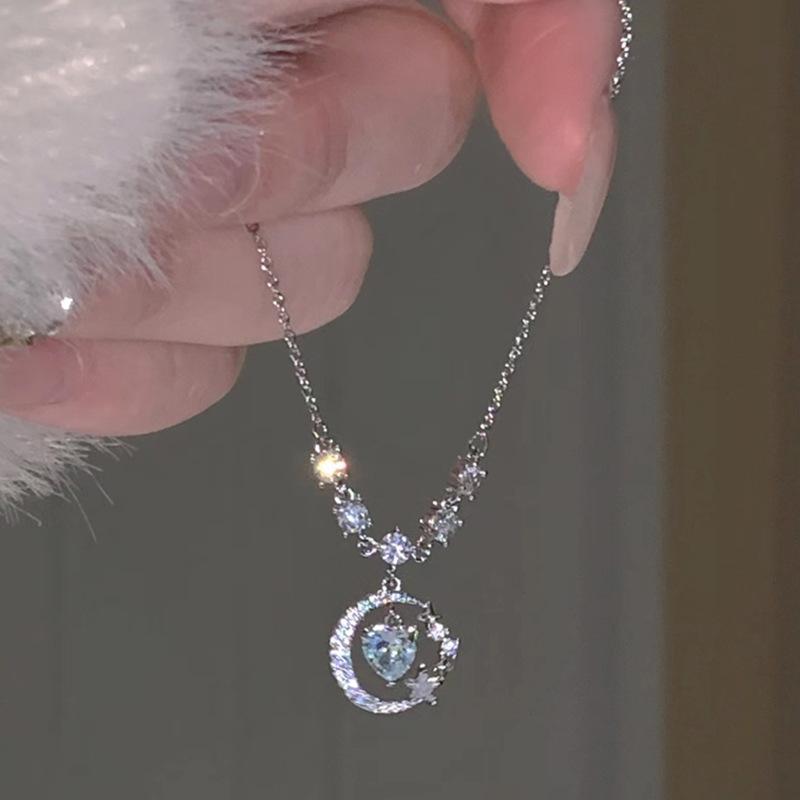 

Модное женское сине-зеленое ожерелье и серьги в виде капель, комплект ювелирных изделий 45CM