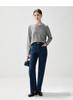 2026 Autumn/Winter Women's Cashmere Striped Loose Sweater - Elegant Round Neck, Slimming and Warm