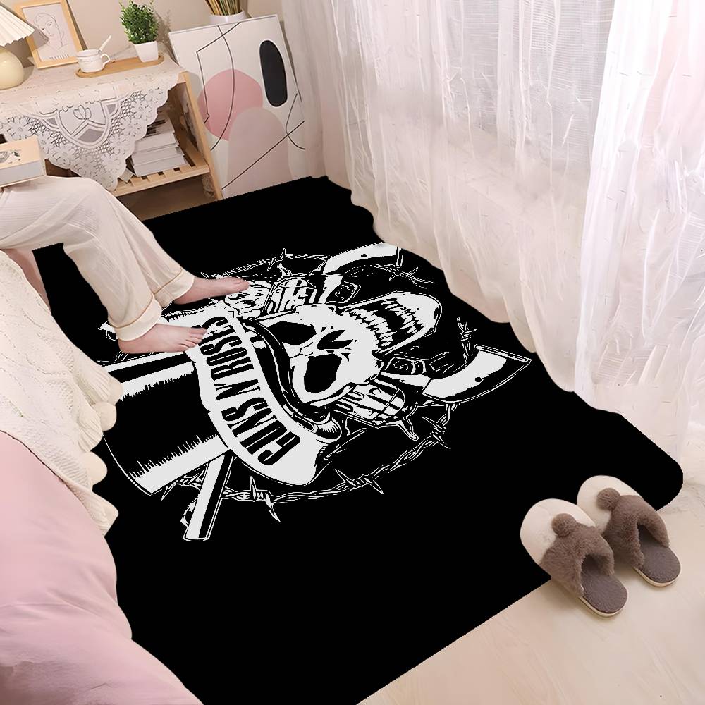 Rock G-Guns N-N R-Rose Band Door Mat Kids Room Bedroom Decoration Balcony Anti-Slip Doormat Living Room Doormat Area Rug