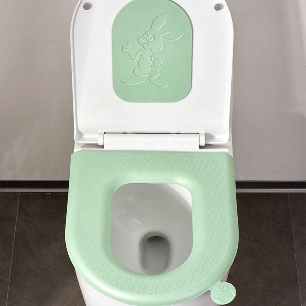 Washable Toilet Seat Cover Waterpoof Toilet Sticky Seat Pad WC Mat Toilet Cushion  Four Season