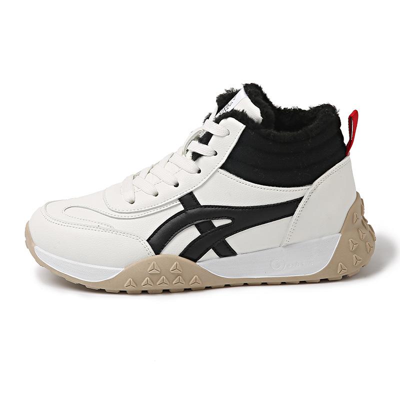 High-top sports shoes women's new winter velvet thickened warm moral training shoes thick-soled non-slip casual sports shoes