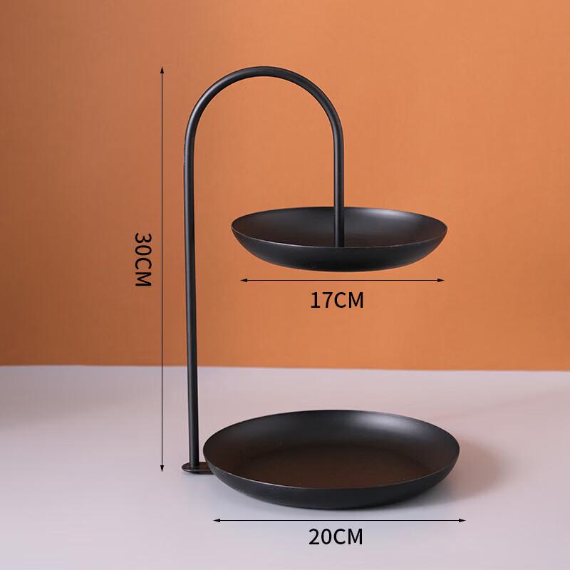 Nordic Iron Art Double-Layer Fruit & Candy Tray