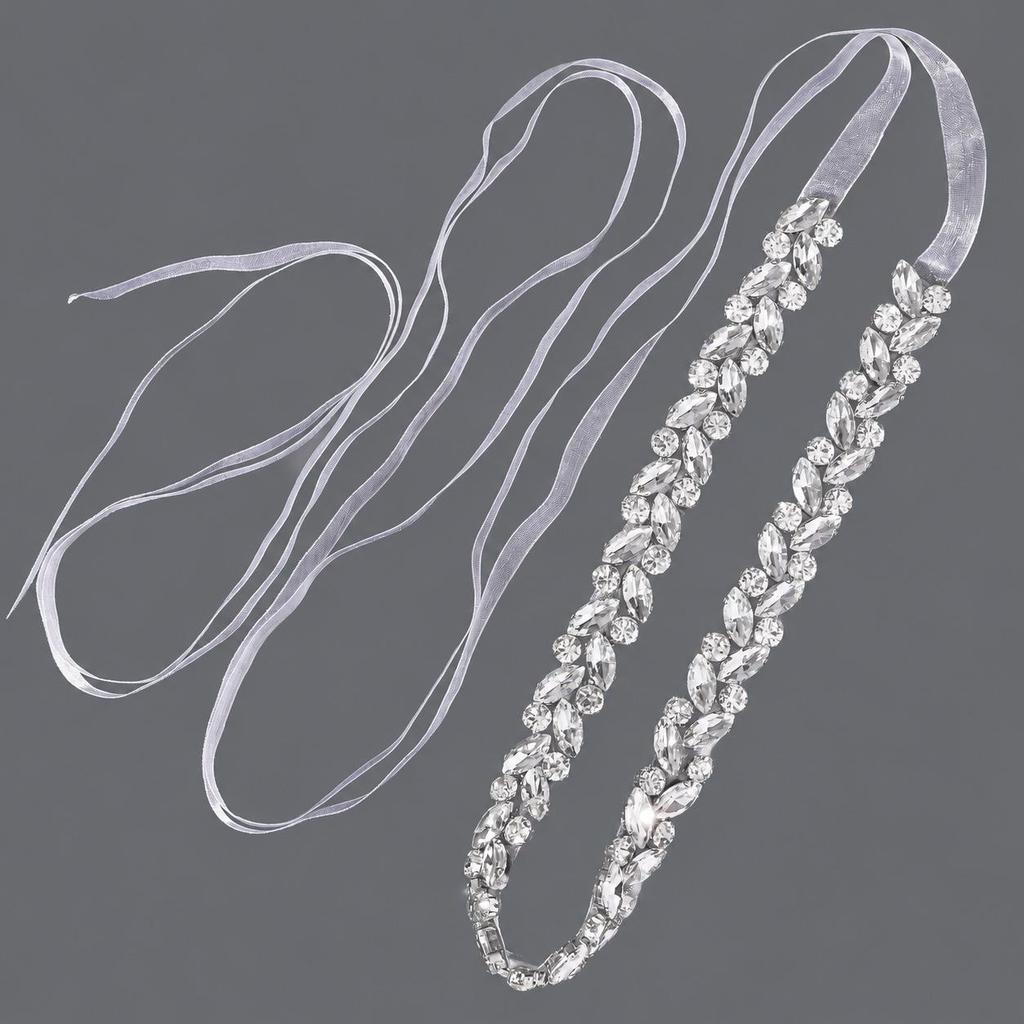 Elegant Silver Rhinestone Wedding Belt – Versatile High-End Dress Accessory for Fashion Shows and Performances