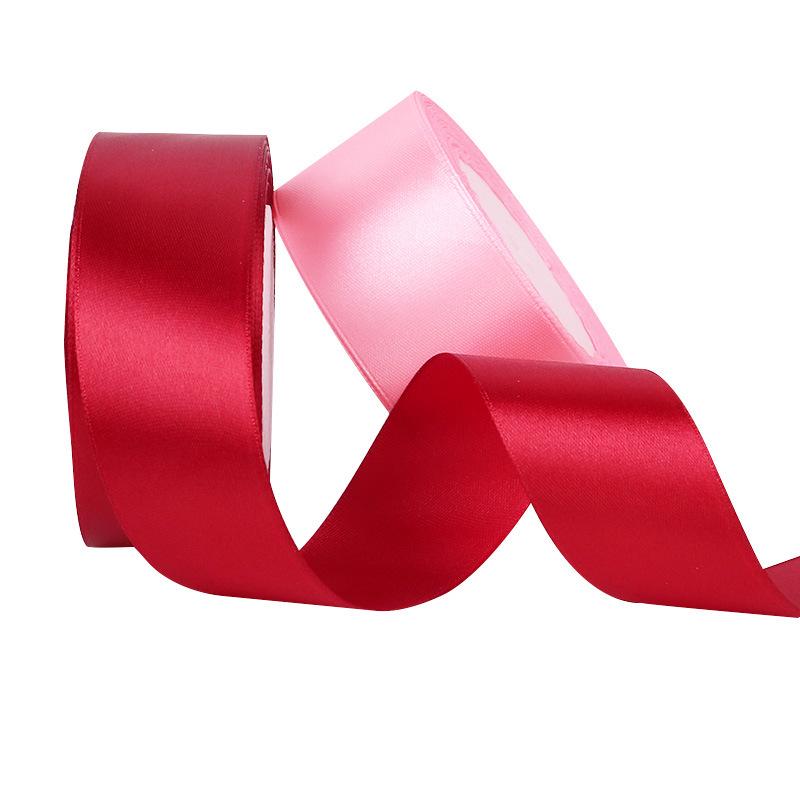 4CM Red Satin Ribbon for Wedding, Flowers, Chair Decor, DIY & Festival Packaging