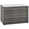 5 Piece Garden Lounge Set with Cushions Poly Rattan Gray