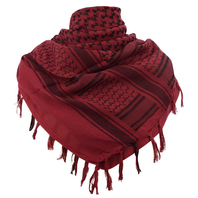 Tactical Camouflage Scarf: Outdoor Versatile, Thickened, Warm, Windproof Neck Gaiter. 110*110cm малиновый