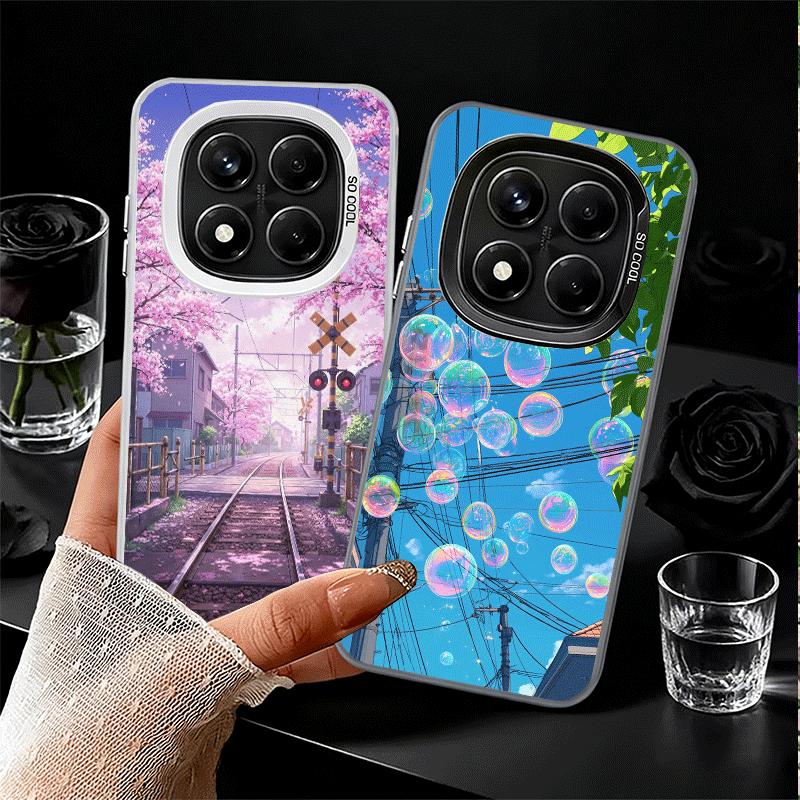 Anime Aesthetic Scenery Soft Phone Case for Samsung Galaxy S24 S25 FE S26 Edge S23 Ultra S22 Plus S21 + Shockproof Cover Back Sh