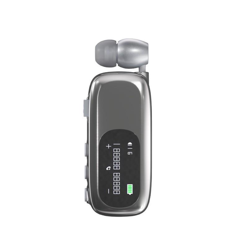 K75 Clip-on Bluetooth Earbud: Single In-ear, Long Battery, Fast Charging, Smart Display, Cycling Noise Cancellation