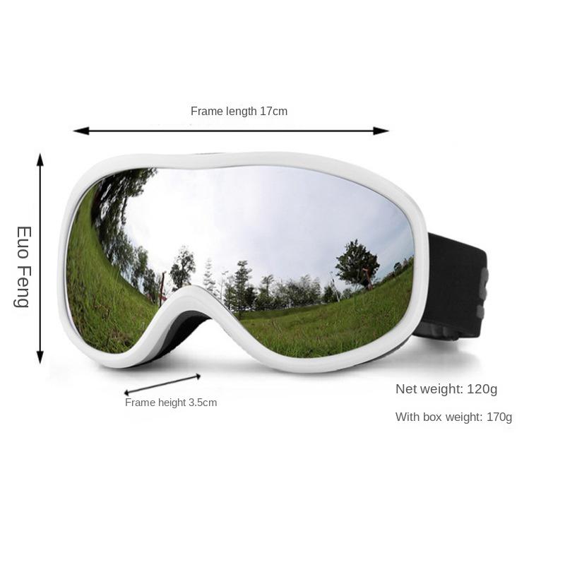 Spherical Ski Goggles Double-Layer Anti-Fog Ski Eyewear for Men and Women, Outdoor Snow Goggles