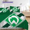 SV Werder Bremen Mönster Sängkläder Täcke Set Örngott Kuddfodral Heminredning Födelsedagspresent (1 * påslakan + 2 * örngott, utan kärna)