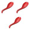 Set aus 3 rot glasierten Ramenlöffeln x Chinesischer Löffel Setomonohonpo [18 5,4 cm]