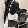 Chic Crescent Shoulder Bag For Winter 2023 Trendy Street Style Pu Leather Handbag