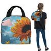 Vibrant Sunflower Vintage Oil Painting Insulated Lunch Bag for Women Children Portable Food Boxes Thermal Lunch Box Tote