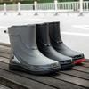 Fashion Men's waterproof anti-slip rain boots outdoor fishing boots new rain boots men's rubber shoes with velvet to keep warm in winter