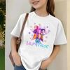 Kinder Kurzarm-T-Shirts Süßer Mädchen-Aufdruck Sommer Lässig Rundhals Kinderbekleidung Mädchen Kurzarm-T-Shirt