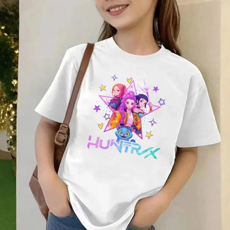 Kpop Demon Hunters Children s T Shirt Women Short Sleeve Saja Boys Kids Tee Kpop Demon Hunters Tshirt Boys Girls Family Clothing 120
