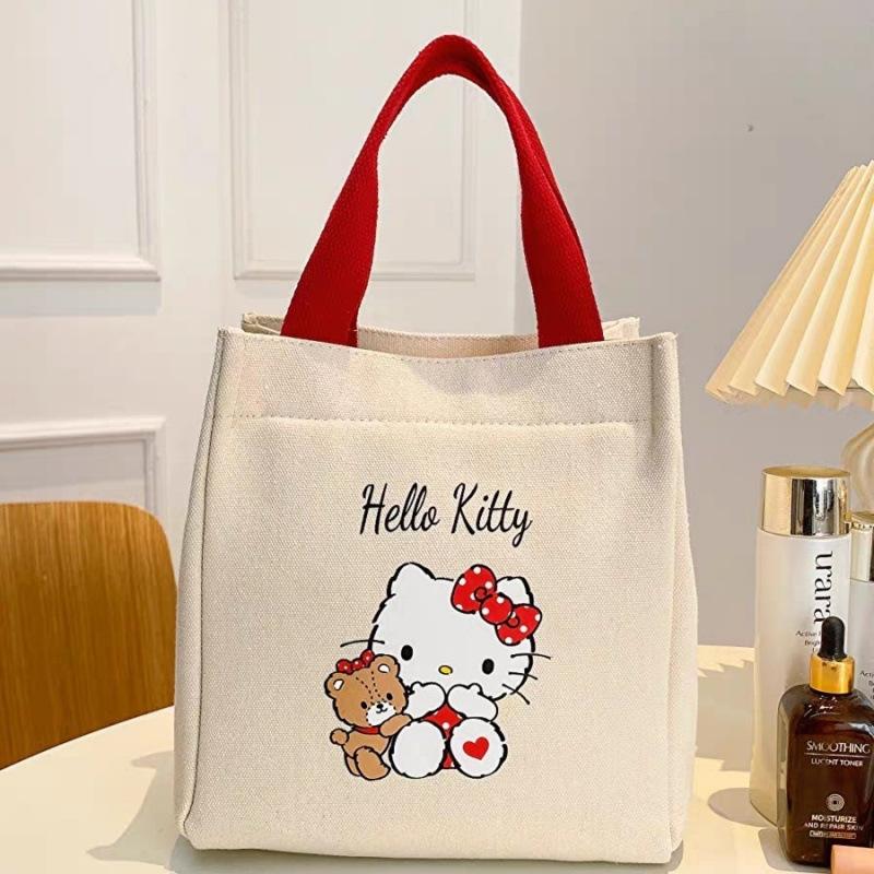 2025 New Cute Canvas Small Cloth Bag Office Worker Women Handbag Go Out Handbag Lunch Box Bag Cosmetic Bag
