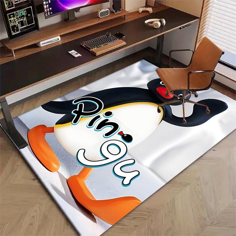 1pc Pingu (3) Design Printed Area Rug Carpet for Bedroom Living Room Home Decor Rugs Mat Non Slip Mat Rug for Bedside