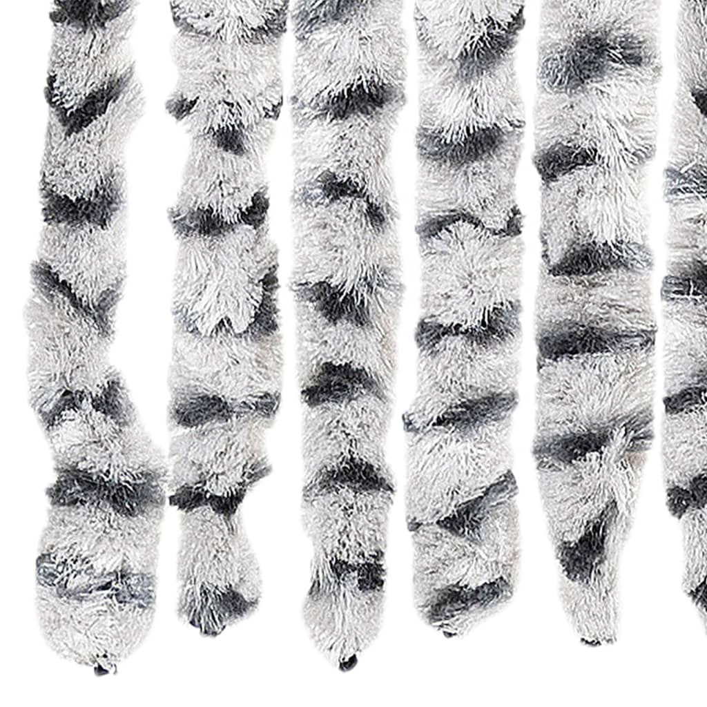 VidaXL Insektenschutz-Vorhang Hell- und Dunkelgrau 100x220 cm Chenille