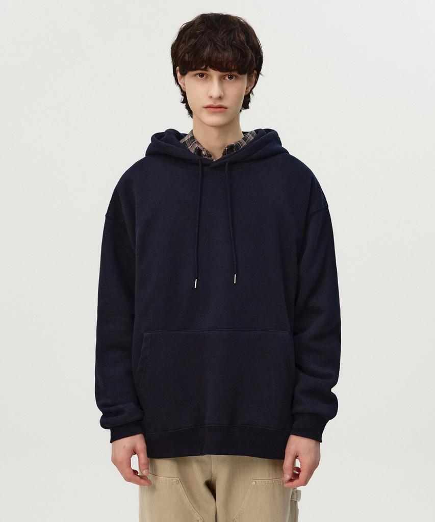 [Non-Fleece Or Fleece-Lined] Essential Oversized Hooded Sweatshirt Navy