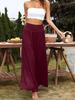 Summer Khaki Casual Cotton Linen High Waist Pants For Women Office Lady Loose Trousers Fashion Solid Baggy Pants Spodnie