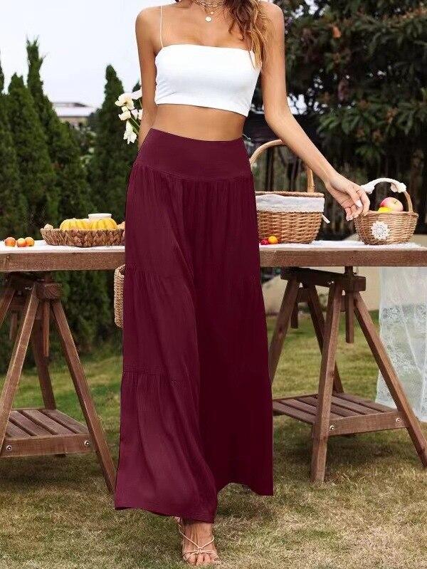 Summer Khaki Casual Cotton Linen High Waist Pants For Women Office Lady Loose Trousers Fashion Solid Baggy Pants Spodnie