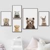 Baby Room Animal Wall Canvas Painting Elephant Giraffe Bear Wall Art Prints Picture Nordic Art Poster for Kid Room Nursery Decor