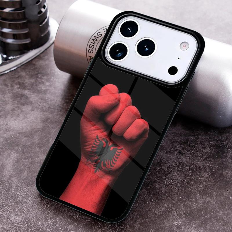 Albanian Flag Phone Case For iPhone 17 16 15 14 13 12 11 Pro Max Plus 17Air Soft Silicone Cover