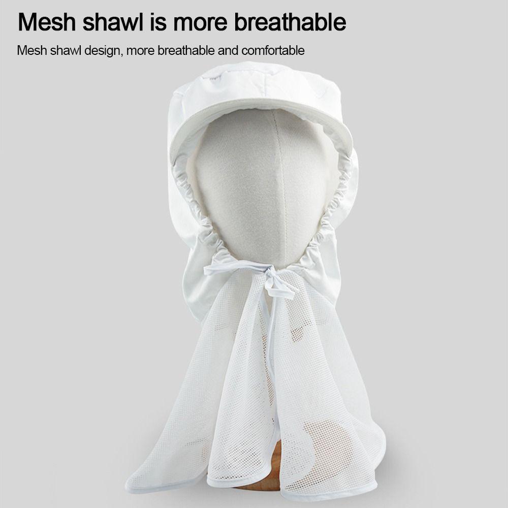 Prodyšný prachotěsný šátek klobouk chránič krku pracovní klobouk nová pracovní čepice potravinářská továrna