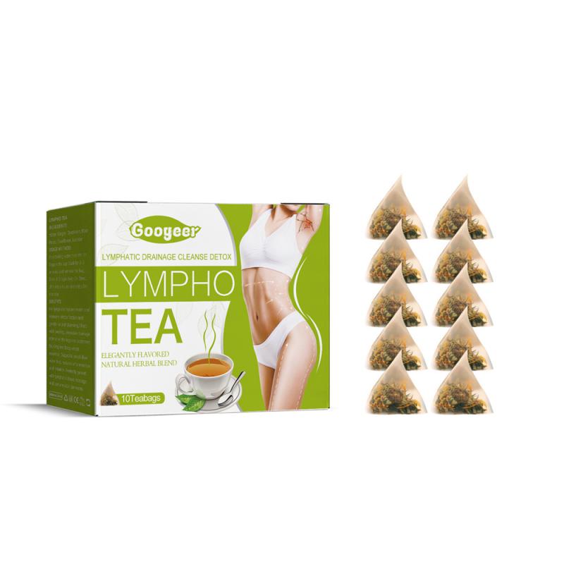 60PCS Googeer Lymphatic Tea Bag Slimming Firming Slim Legs Shaping Lymphatic Cleansing Care Remove Big Belly Slimming Tea