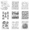 Christmas Cartoon Retro Stamp Cut Transparent Stickers for Journal Decoration DIY