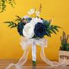 Two-Tone Forest Style Artificial Rose Bridal Bouquet