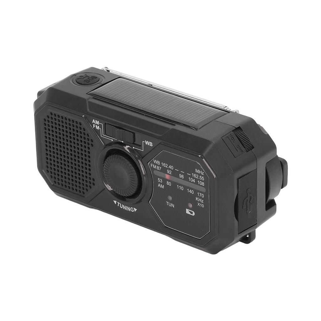 Solar Hand Crank Radio NOAA Portable Multifunctional Hand Crank Weather Emergency Radio for Outdoor