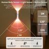Motion Sensor Double-head LED Night Light 3colors RGB Rechargeable Magnetic Wall Lamp Mood Ambient Light Cabinet Hallway Stair