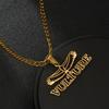 Atoztide Personalized Customized Brand Logo Names Pendant Necklace Stainless Steel Thick Chain for Men Women Jewelry Gift