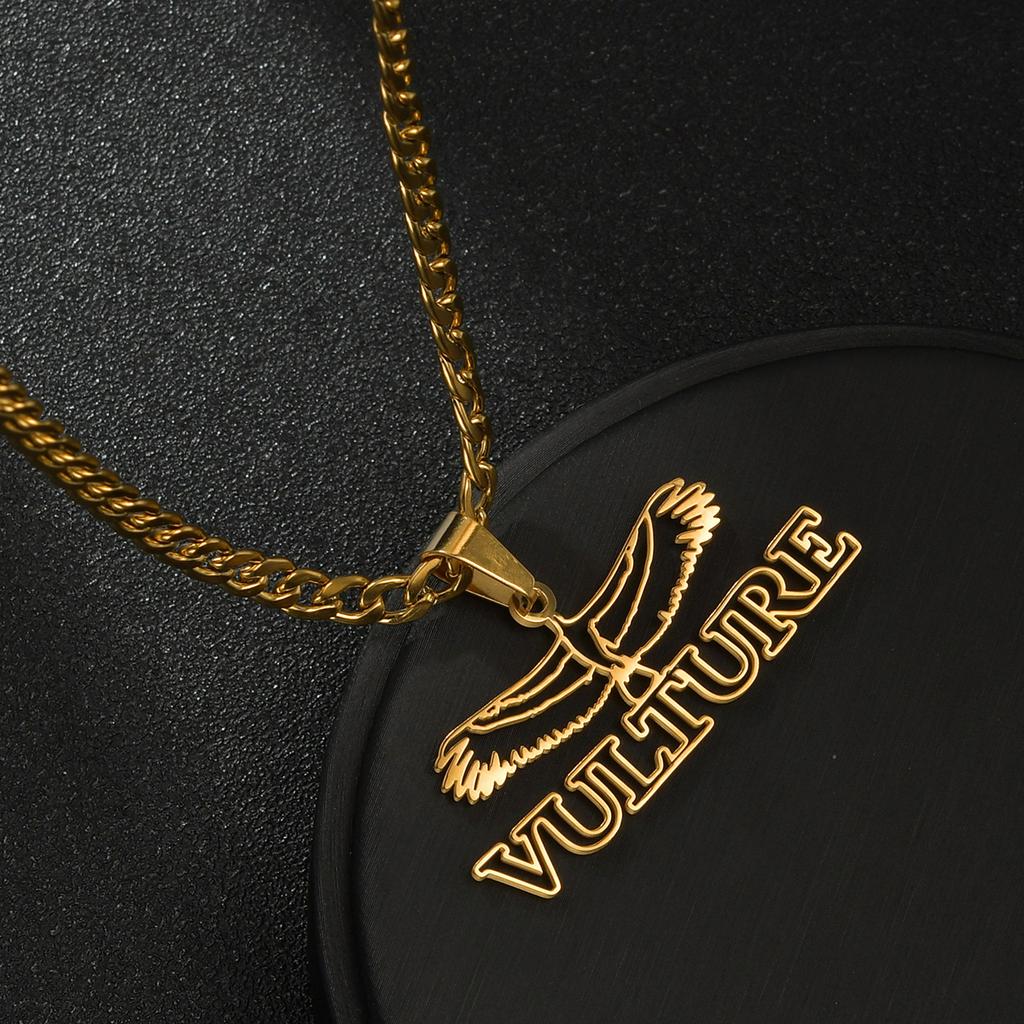 Atoztide Personalized Customized Brand Logo Names Pendant Necklace Stainless Steel Thick Chain for Men Women Jewelry Gift