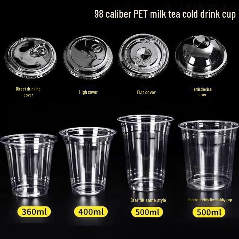 Thickened Disposable Plastic Cups with Lids