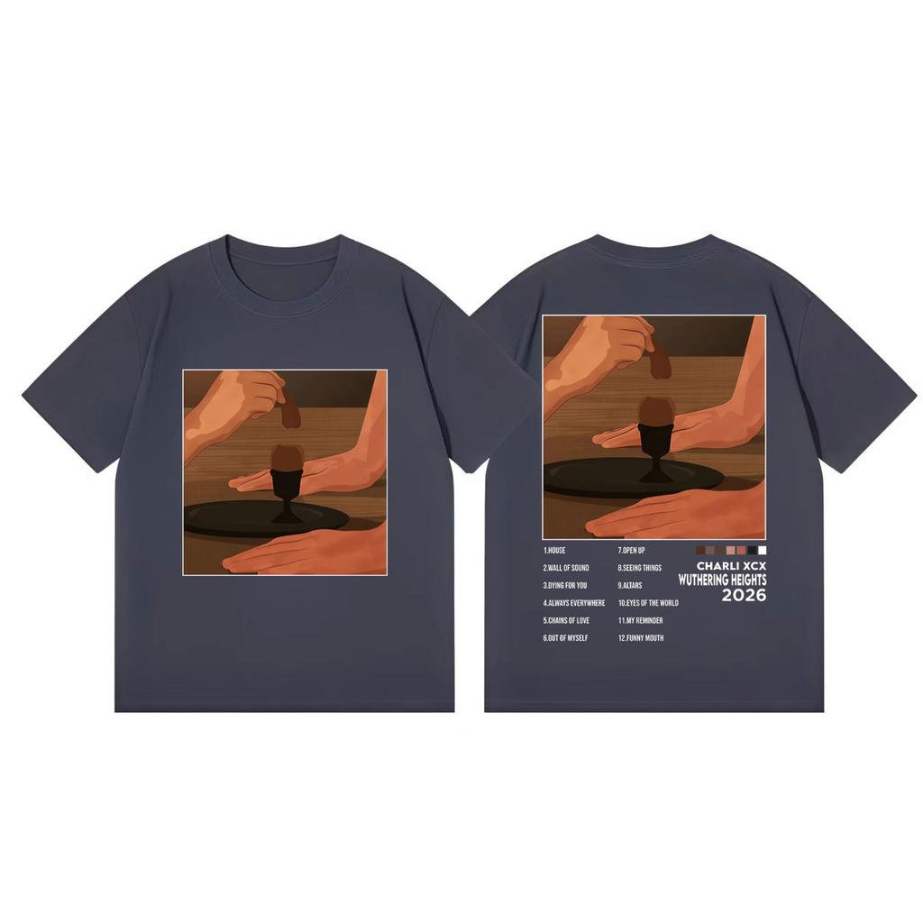 Sängerin Charli Xcx Sturmhöhe Grafik T-Shirts Hohe Qualität Mode Kurzarm-T-Shirt Unisex Damen Lässige Lockere T-Shirts
