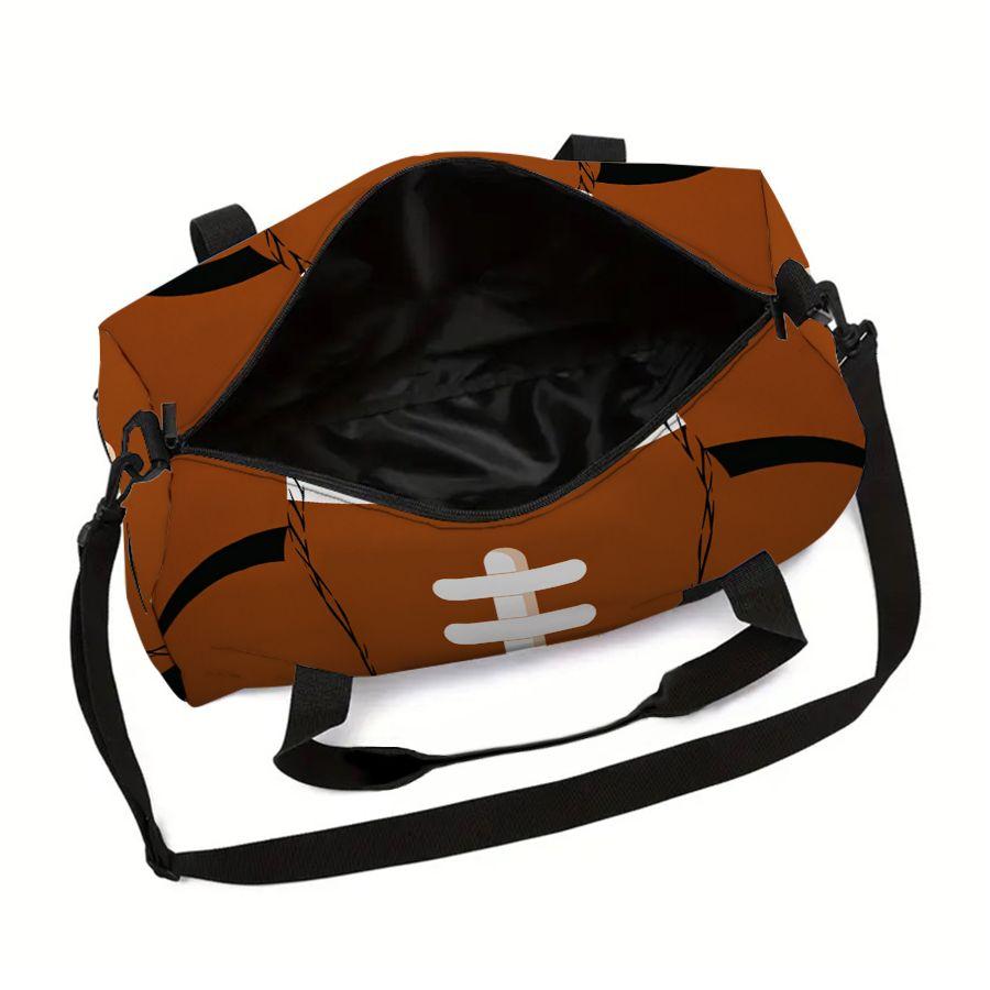 Rugby Print Large Capacity Luggage Bag for Boy/Girl Best Gift 2D Cartoon Travel Duffels Outdoor Fitness Bag for Children