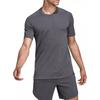 Adidas Solid Color Crew Neck Short Sleeve T-Shirt Men Tops Black HC4226