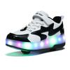 27-40 Kid's Lighting Sneakers Rubbing Shoes Children's Shoes Solid Milky Patch Can Charging Lantern Shoes