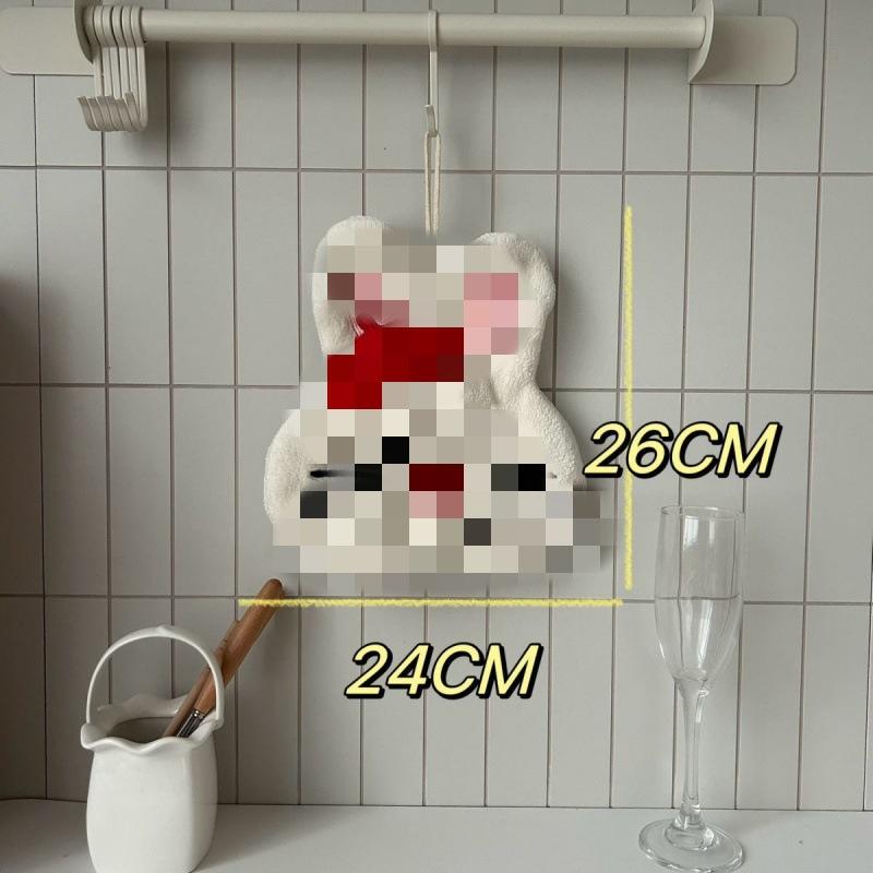 

Мультяшный милый медвежонок щенок кролик кухонное полотенце для рук милый мультяшный подвесной абсорбирующий утолщенный платок тряпка