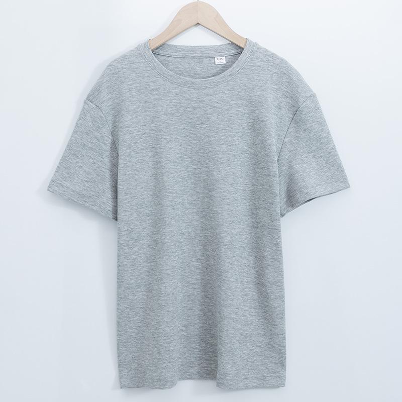 Pure Cotton Short-sleeved T-shirt for Men, Pure Color Loose and Versatile Shoulder-length T-shirt for Women