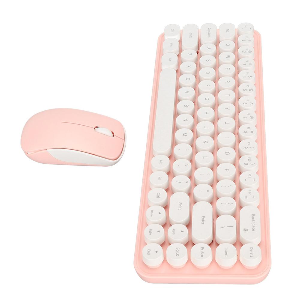 Typewriter Keyboard and Mouse Combo 68 Keys 2.4GHz Stable Battery Powered Retro Typewriter Keyboard for