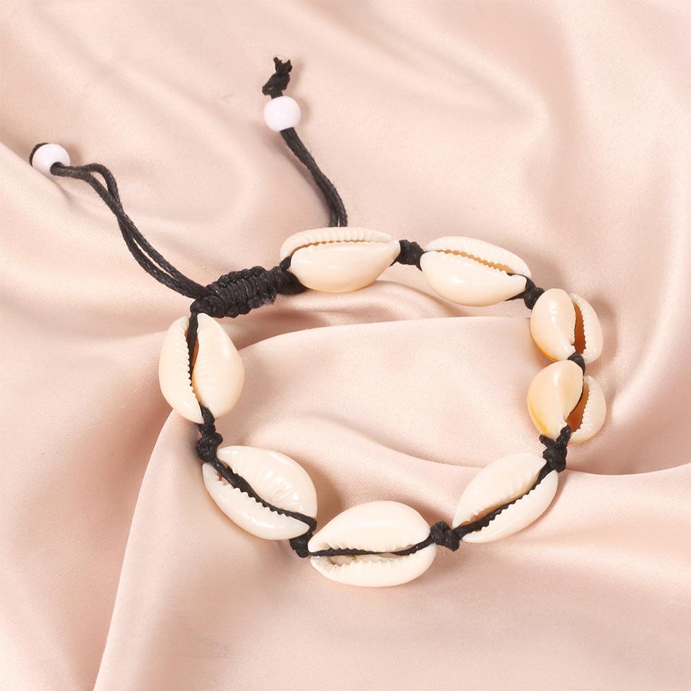 Creative Hand-Woven Shell 8 Anklet Fashion Simple Ethnic Style Beach Collarbone Chain Popular Jewelry